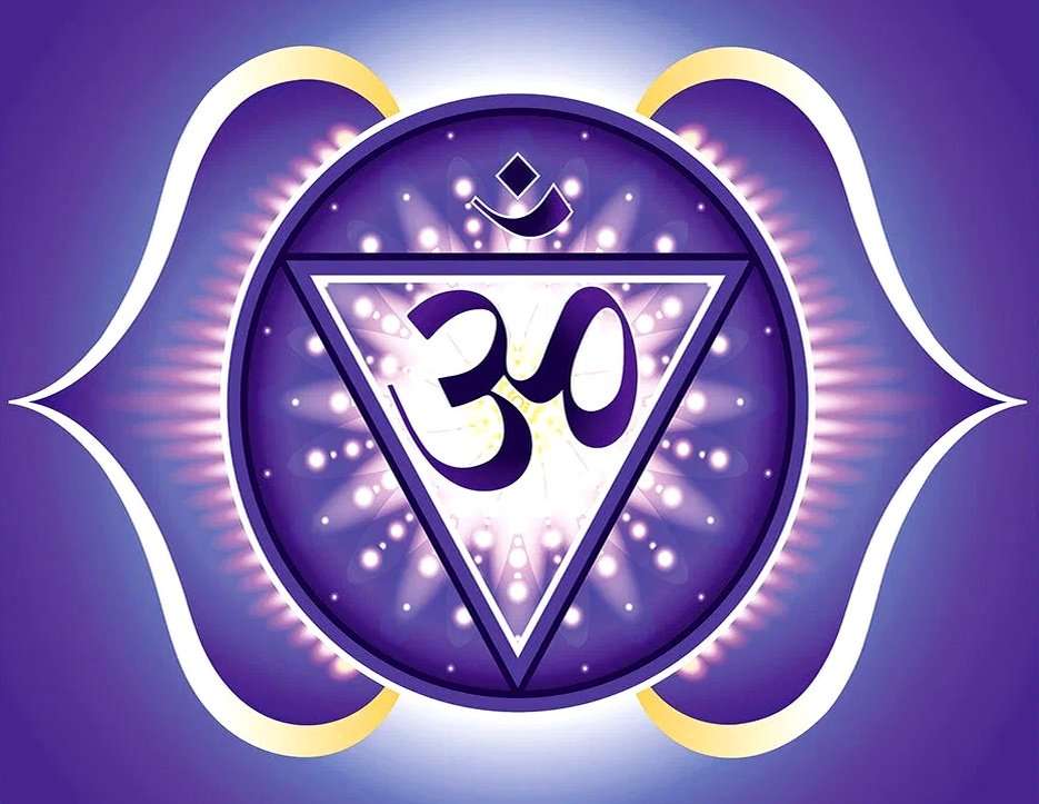 Двулепестковый лотос - Аджна.  Изображения взяты из открытых источников.