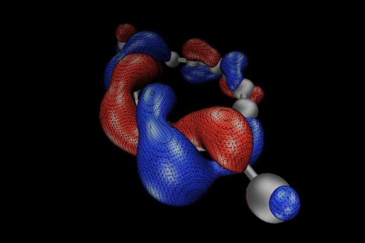    Визуализация синтезированной учеными молекулы.