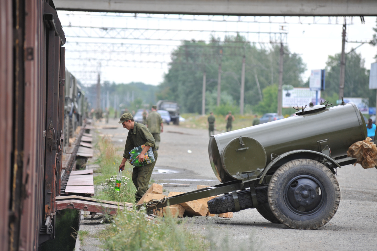 Подготовка вагона-кухни.