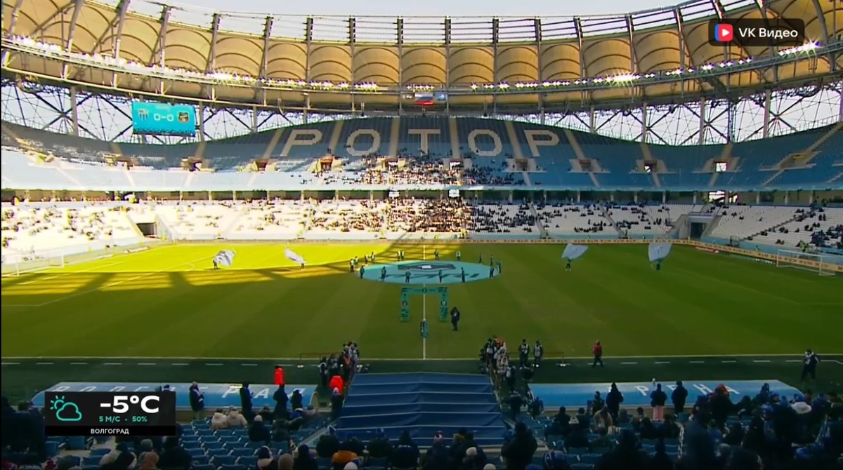 Волгоградский стадион перед матчем