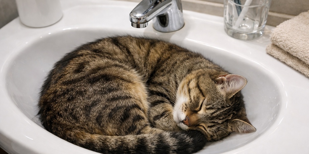 Кошку не выгнать из ванной? 5 причин, почему их туда тянет