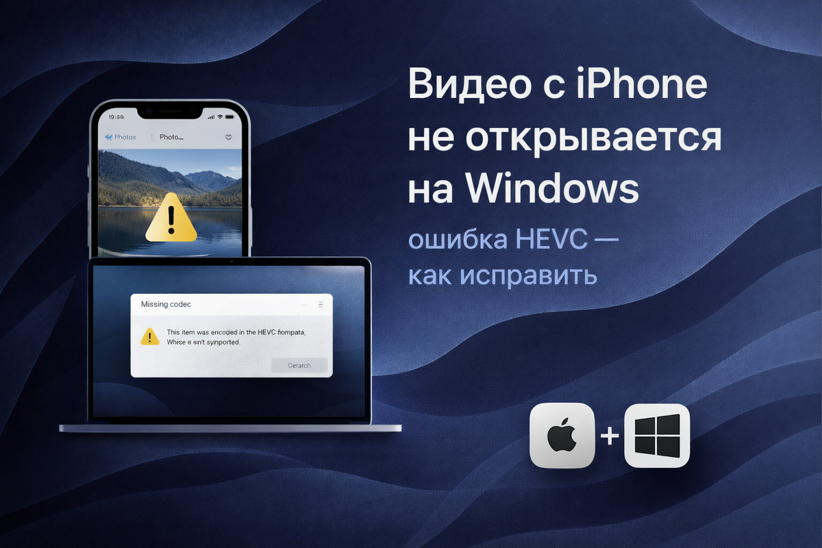 Ошибка HEVC, не поддерживаемый формат