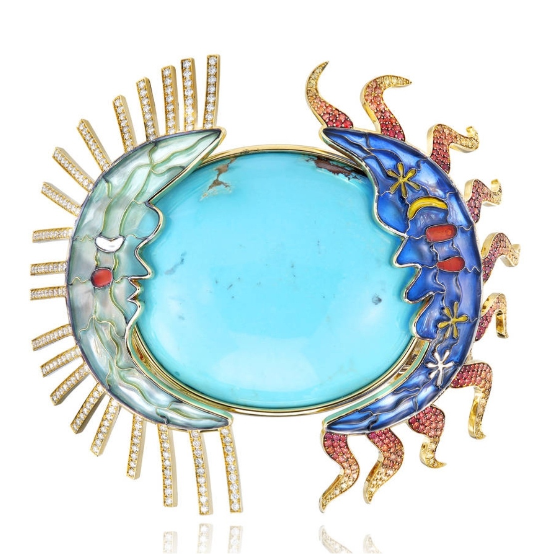 Брошь "Лень и Ночь"