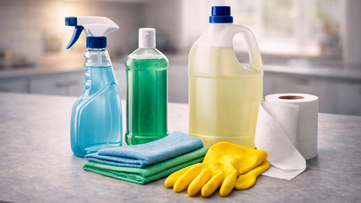 Бытовая химия — это не “одна сильная бутылка на всё”, а набор средств под разные поверхности, загрязнения и сценарии уборки.