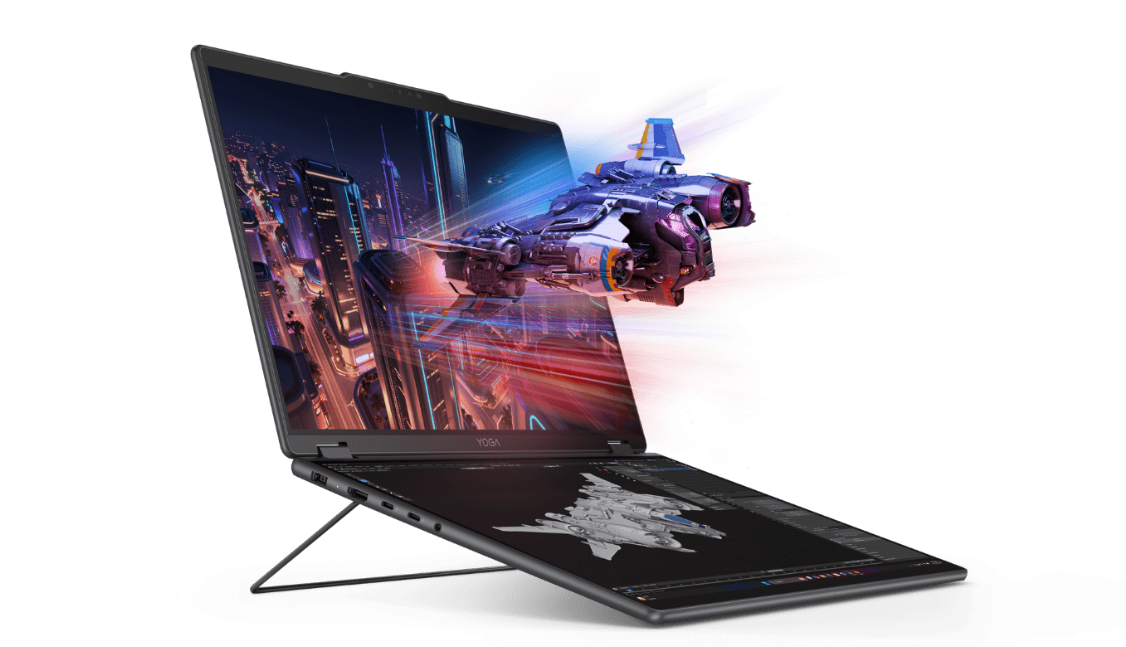 Новый ноутбук Lenovo Yoga Book Pro 3D получил двойной OLED и 3D без очков