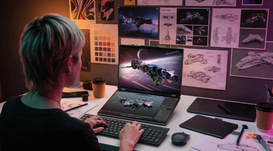 Новый ноутбук Lenovo Yoga Book Pro 3D получил двойной OLED и 3D без очков