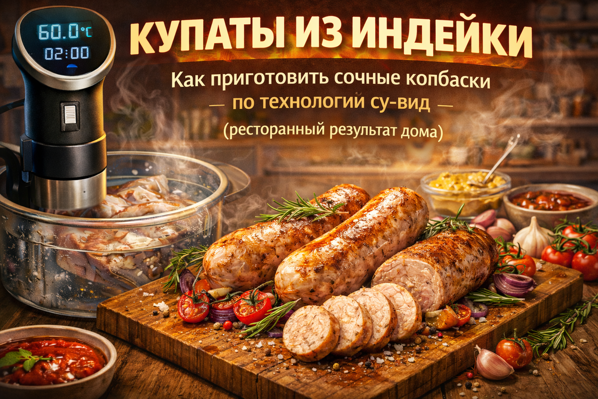 Купаты из индейки — как приготовить сочные колбаски по технологии су-вид