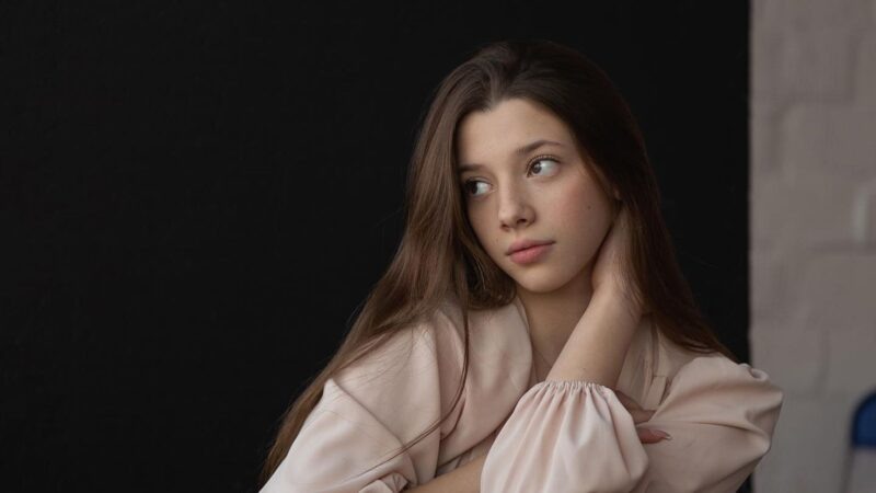    Полина Гухман на заре своей актёрской карьеры.