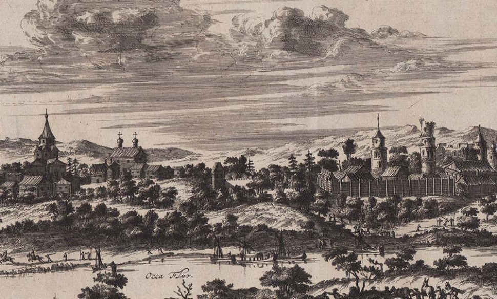 Касимов. 1720-е годы. Автор рисунка Николаас Витсен - голландский политик, предприниматель и картограф.