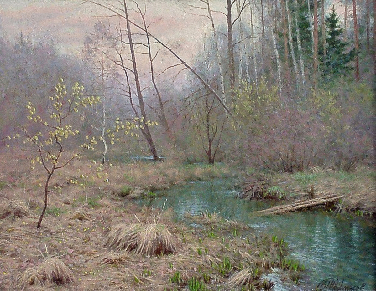 оригинальная картина Тормосова «Верба цветёт»