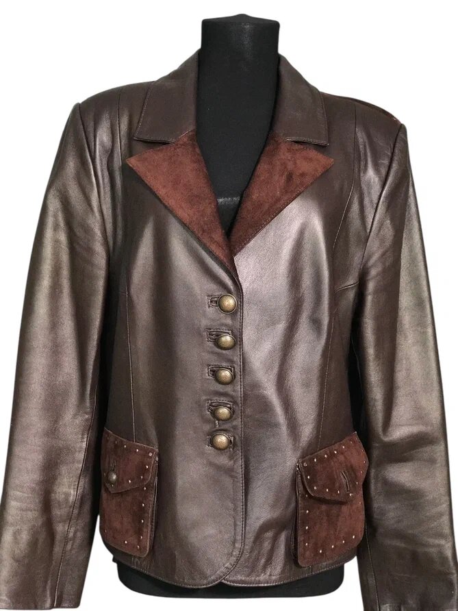 Переделка женского жакета из кожи. Ателье Ирины Берзиной. Смотри галерею.