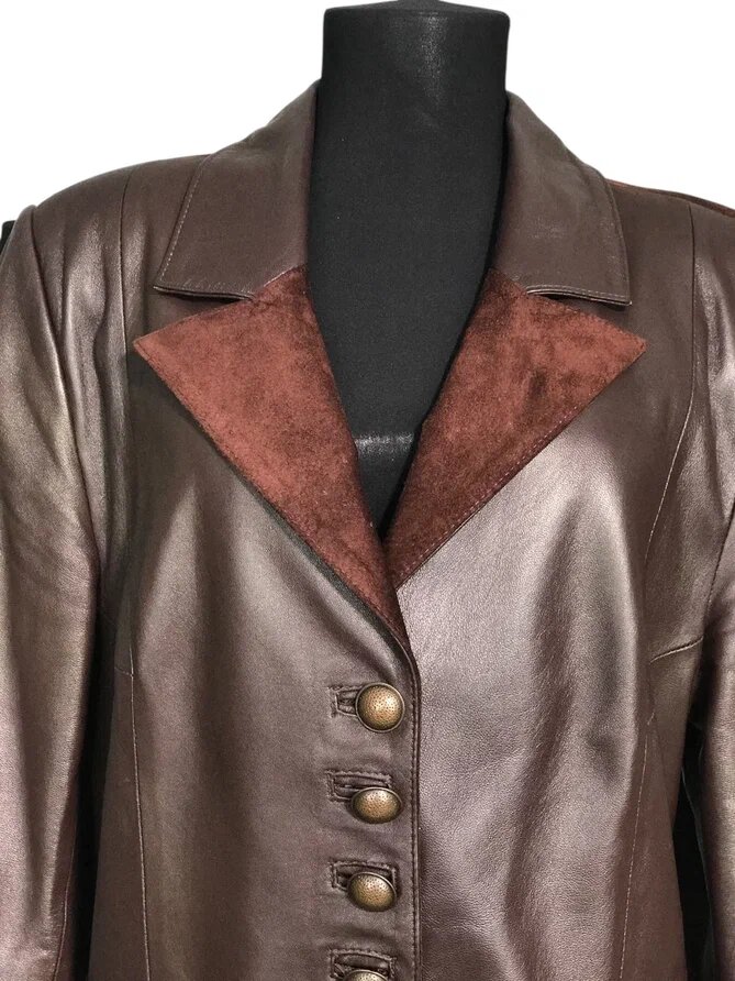 Переделка женского жакета из кожи. Ателье Ирины Берзиной.