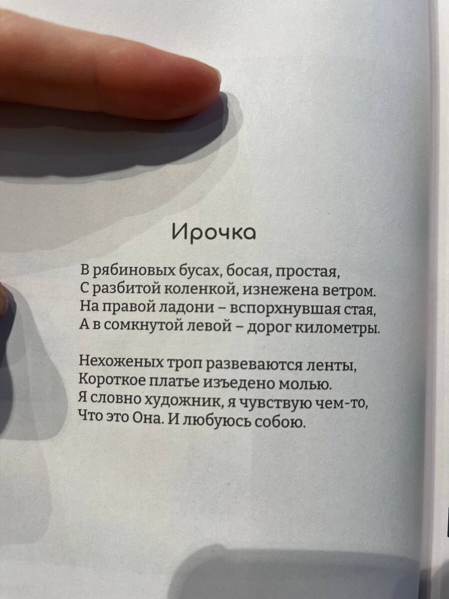 Стихотворение «Ирочка» из сборника «Записки с крыши» Ирины Кузнецовой. особенно тронуло. 