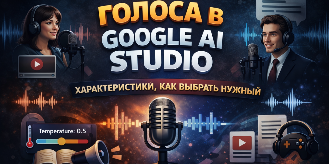 Голоса в Google AI Studio: характеристики, как выбрать нужный