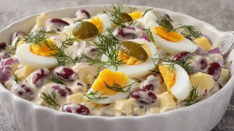 Салат из фасоли консервированной: быстро, сытно, по-домашнему