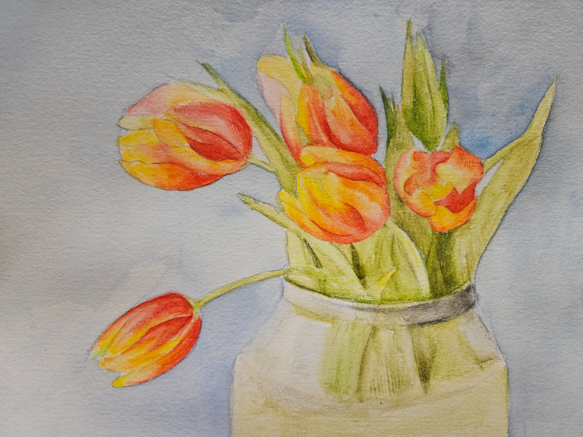 Где-то штриховка не до конца размылась, и цвет по насыщенности получается разным.  И ошибка в построении банки стала очень наглядной)