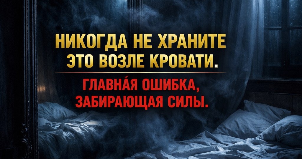 Никогда не храните это возле кровати. Главная ошибка, крадущая вашу силу.