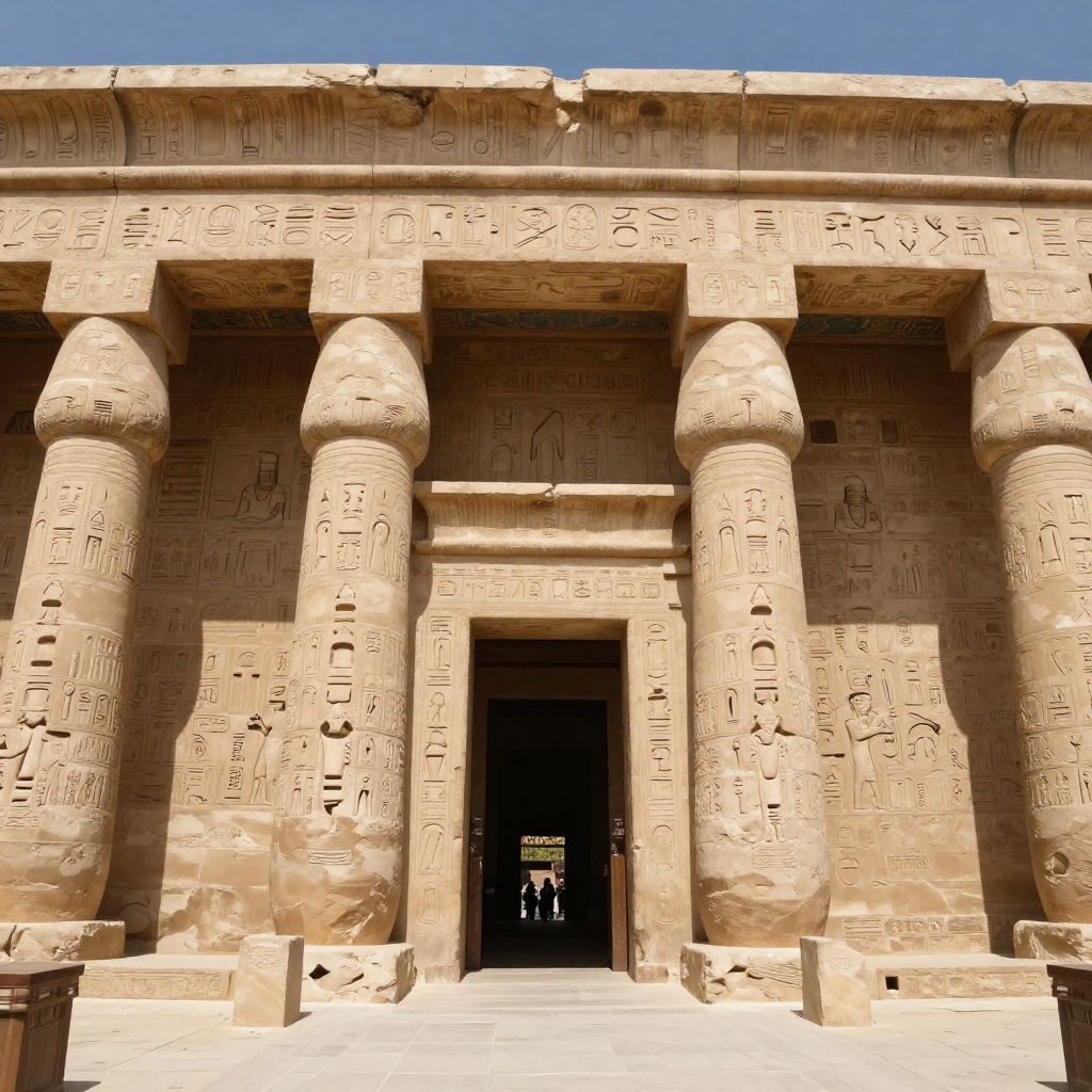 Вход в хра Луксор в Луксоре.