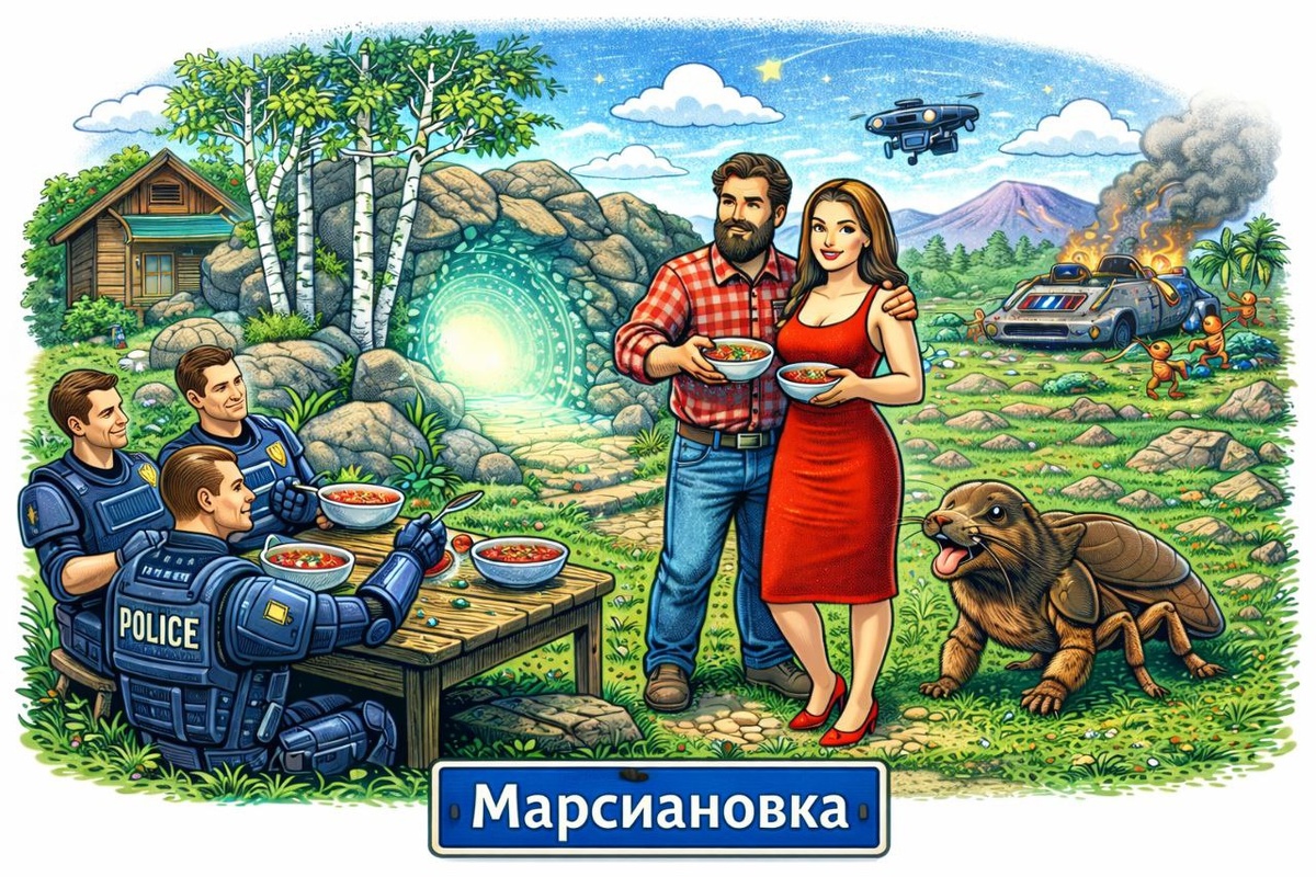 Как Марсиановку представляет GPT. Копирование запрещено.