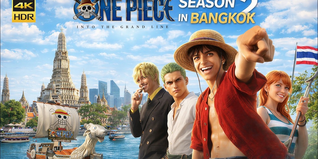 В центре Бангкока появился гигантский кит из One Piece: как обычный парк на время стал миром пиратов