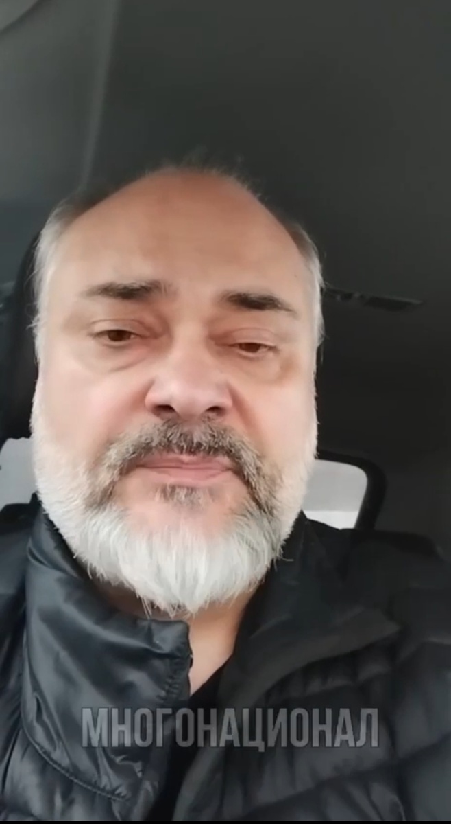 Скриншот из видео в ТГ–канале «Многонационал». Видео обращение Максима Олеговича.