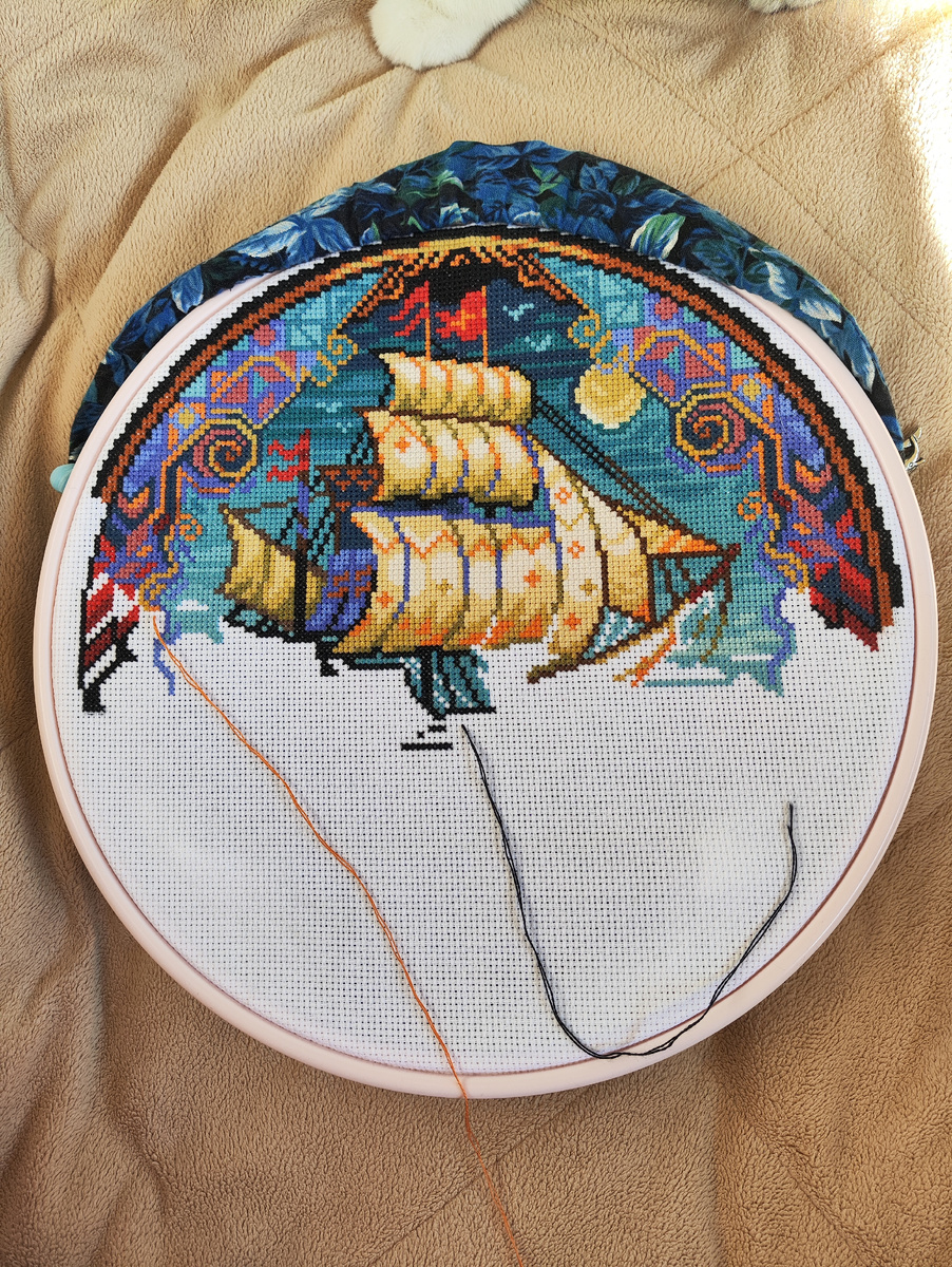 Мир вышивки - корабль