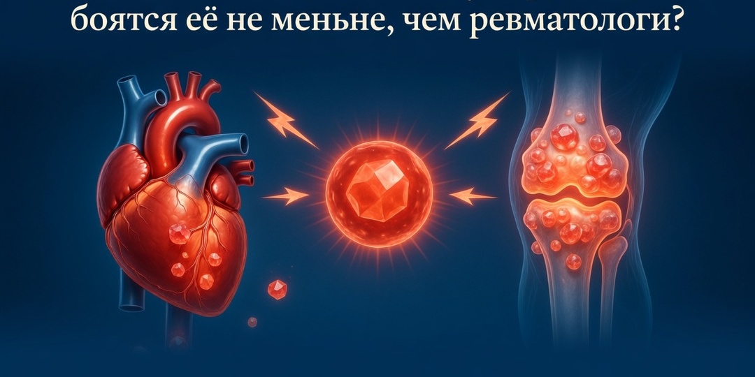 Мочевая кислота: почему кардиологи боятся её не меньше, чем ревматологи?