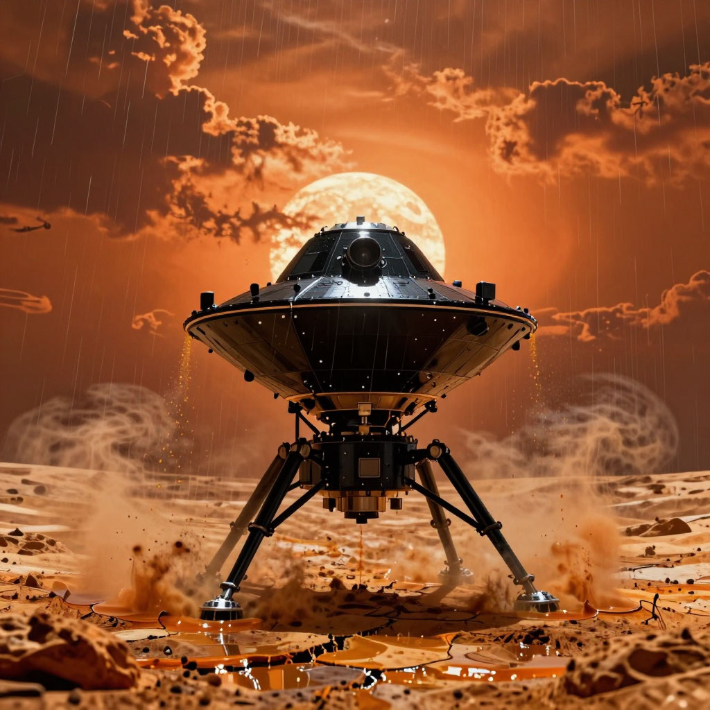 ИИ визуализация «Венера-Д»