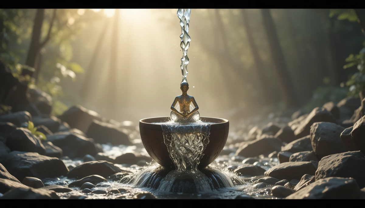 Вода не ищет правильной формы — она наполняет любую, оставаясь собой. В этом и есть великая тайна свободы: когда разбивается чашка, начинается океан.