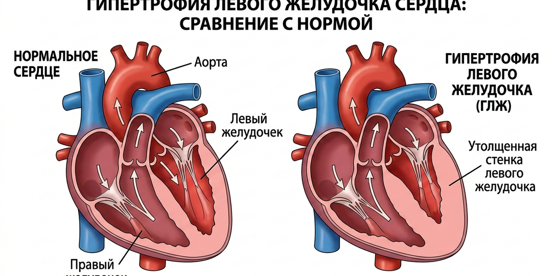 Гипертрофия левого желудочка (ГЛЖ): когда «накачанное» сердце - это не к добру