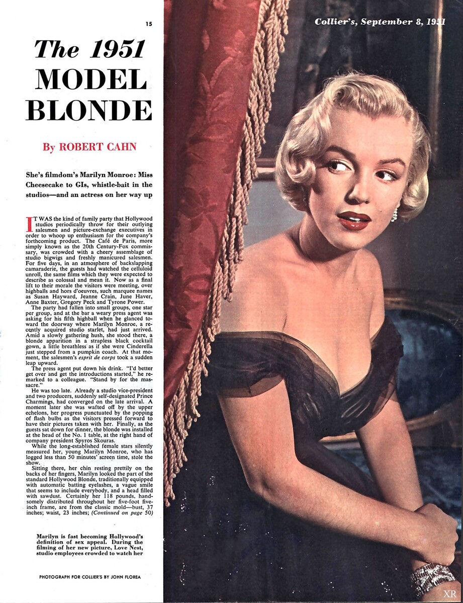 Мэрилин Монро - "Модель-блондинка 1951 года". Журнал «Collier’s», 1951 год. Листаем >
