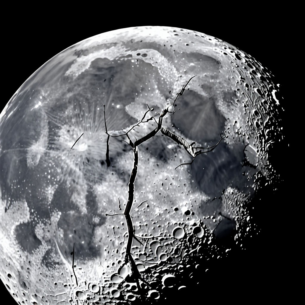 Луна трескается