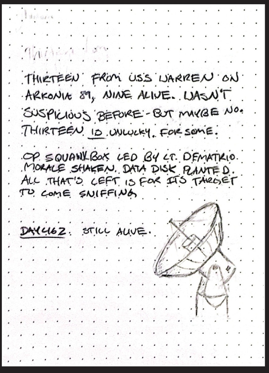 Отсканированную версию образца страницы из блокнота мы отправили Кантвелл для утверждения