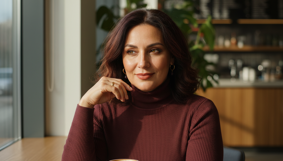 Тёмная Осень - тёмно-каштановые волосы, оливково-золотистая кожа, глубокие карие глаза