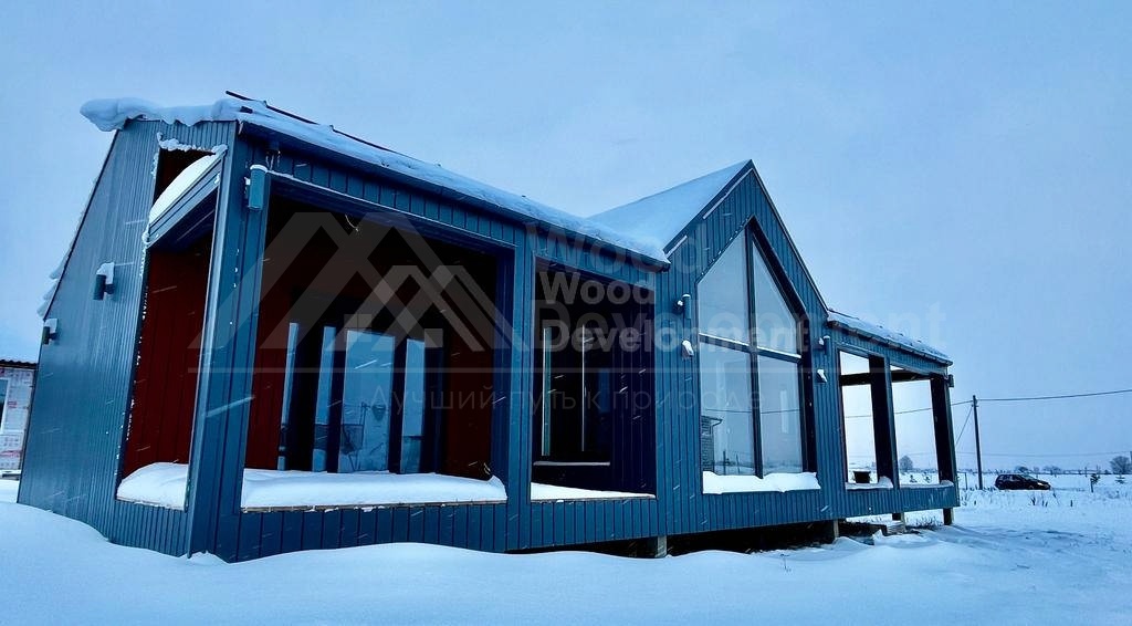 Строительство каркасного дома по проекту "Сверчково-2"