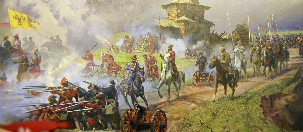 Русское войско отражает набег крымских татар. © Диорама «Осада Тульского кремля войском Девлет Гирея»