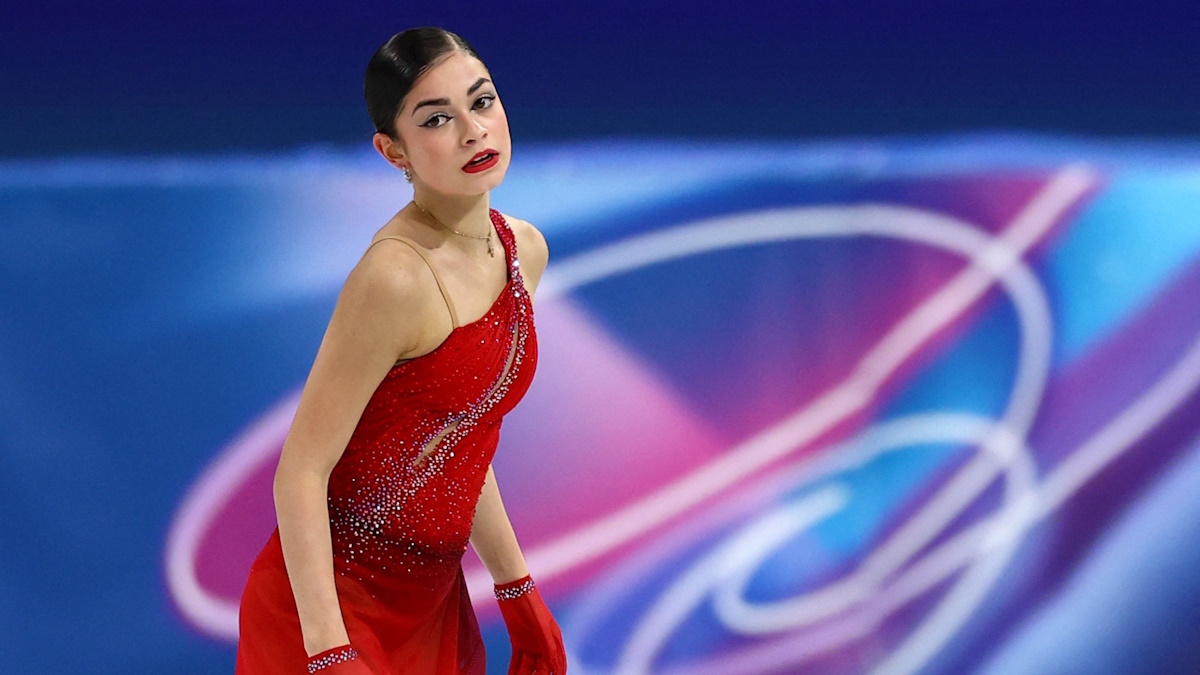   Фигуристка Аделия Петросян в произвольной программе Олимпиады-2026 в Милане. Фото: REUTERS