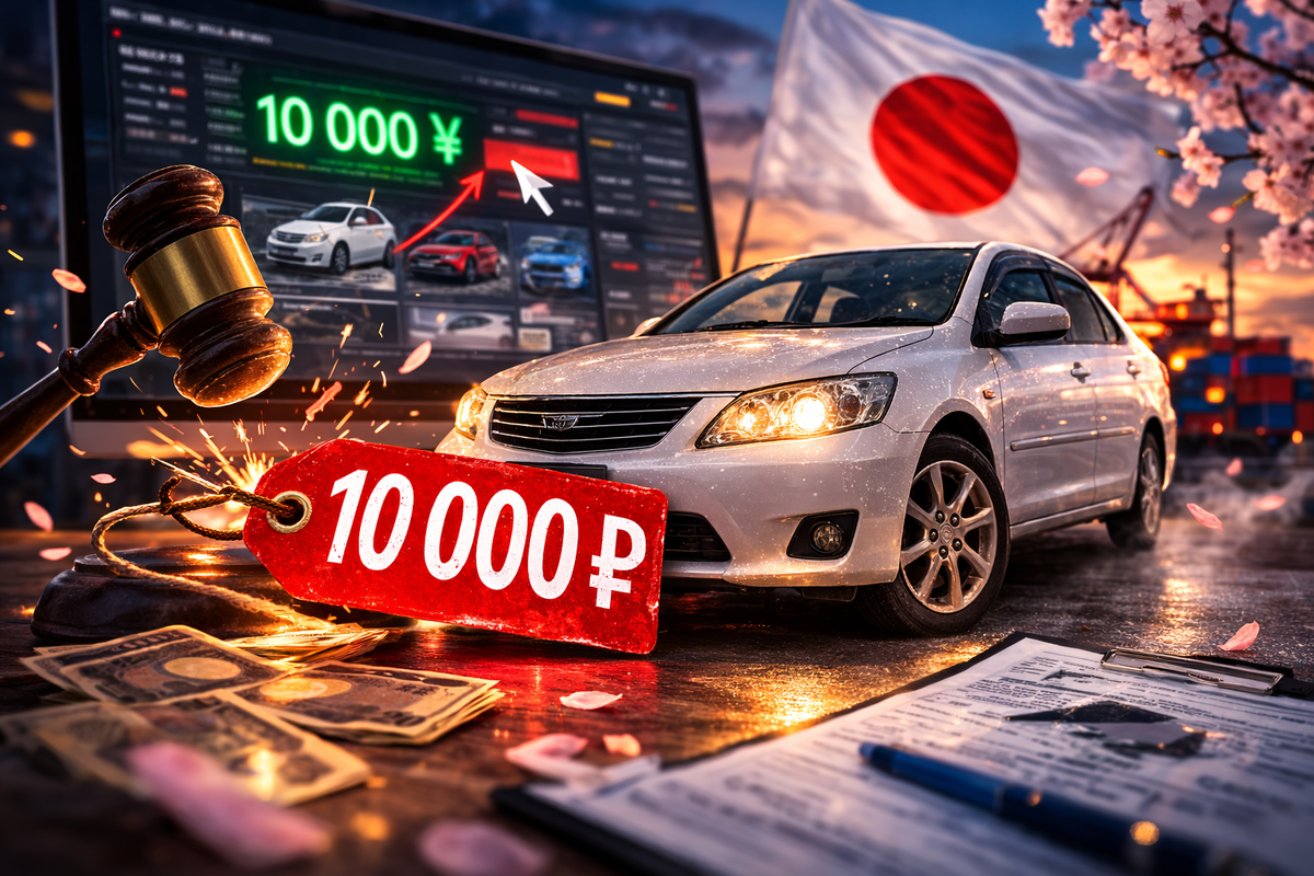 Авто в Японии стоят от 5000 рублей
