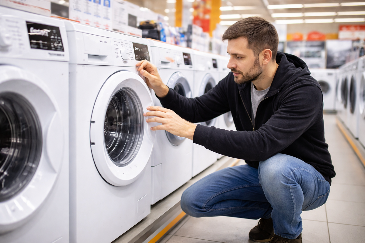 Бюджетная стиральная машина в магазине — вроде простая покупка, а вопросов море