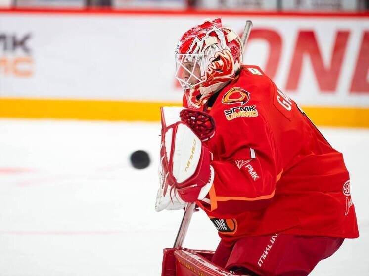     Вратарь ХК «Автомобилист» Владимир Галкин / фото: https://t.me/hc_avtomobilist