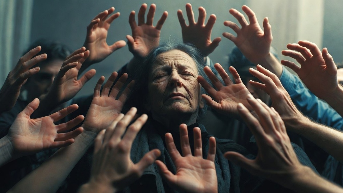 Это визуализация того давления, которое испытывает тот, кто привык помогать всем без разбора.