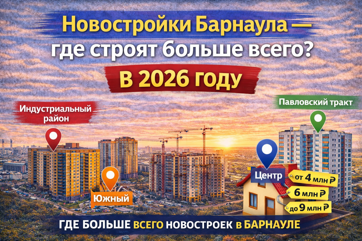 Где строят больше всего новостроек в Барнауле