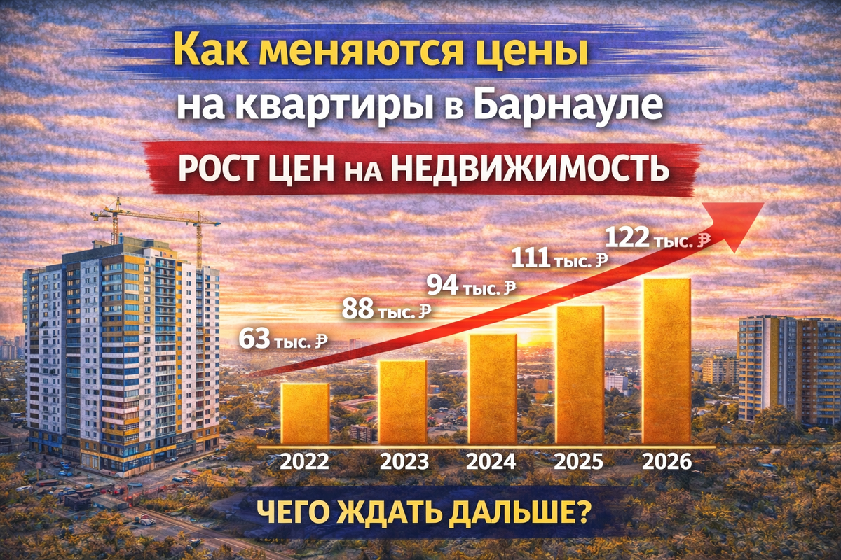 Рост цен на недвижимость Барнаула