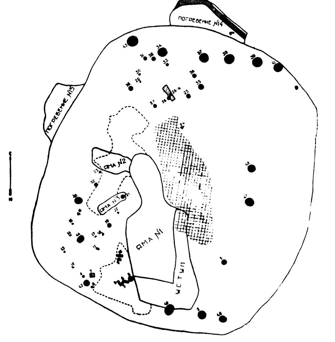 Царев Курган. План могилы. 