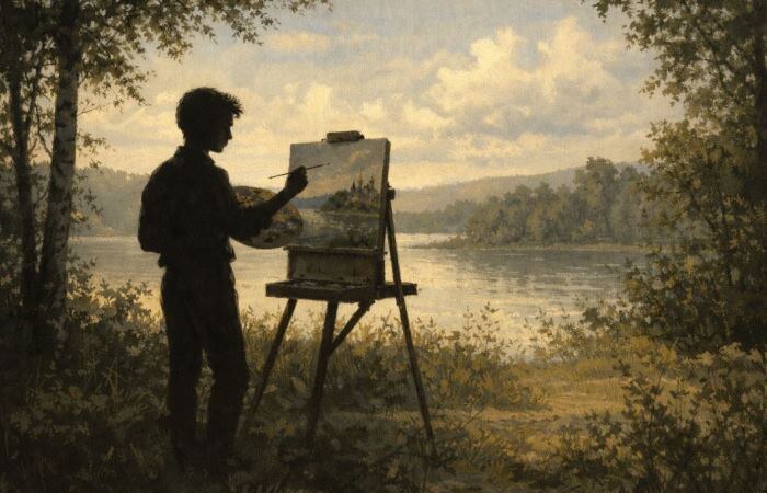 Павел Джогин с детства любил рисовать, а обучаясь в гимназии, решил посвятить себя живописи