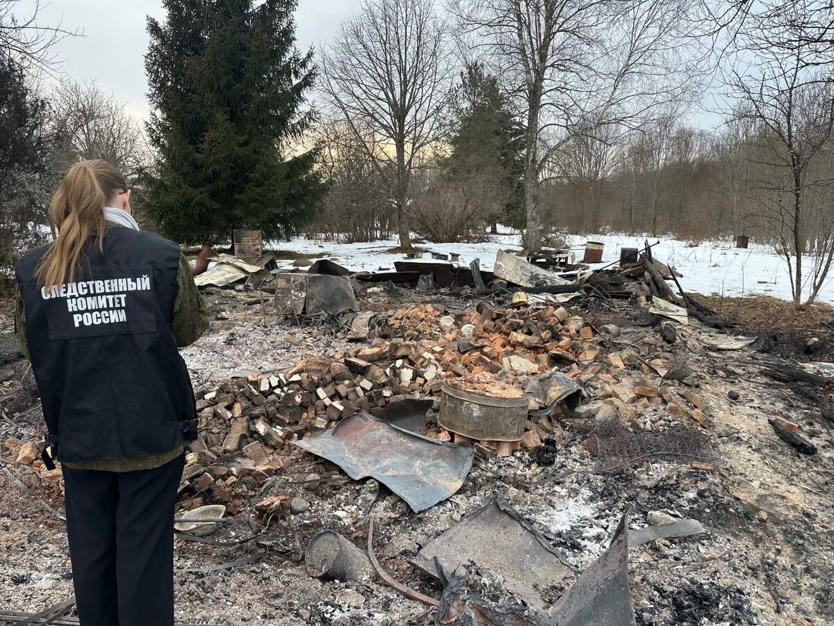    Тело мужчины найдено в сгоревшем доме в Новгородской области, СК начал проверку