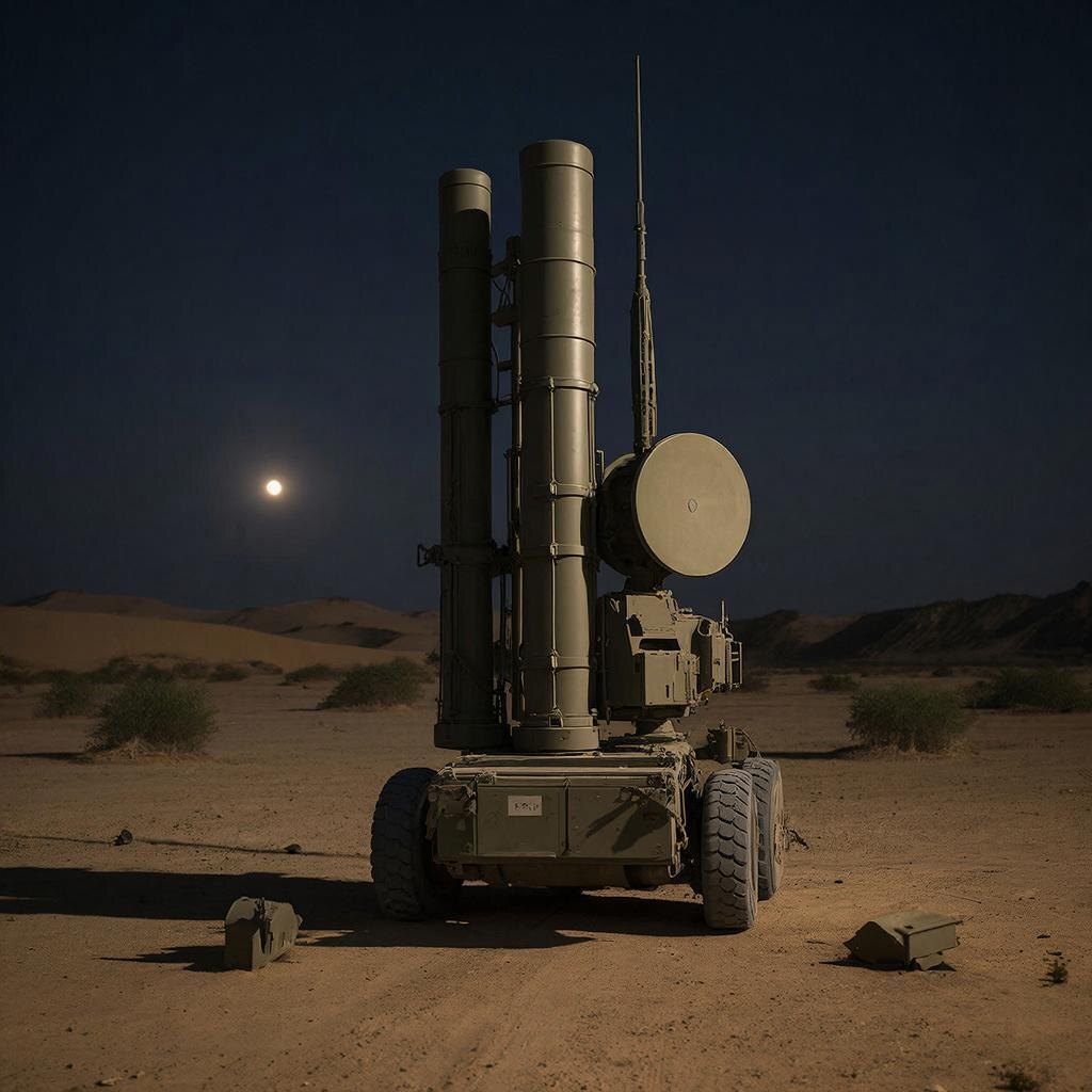 Зенитный комплекс подготовлен к стрельбе (Изображение сгенерировано нейросетью)
