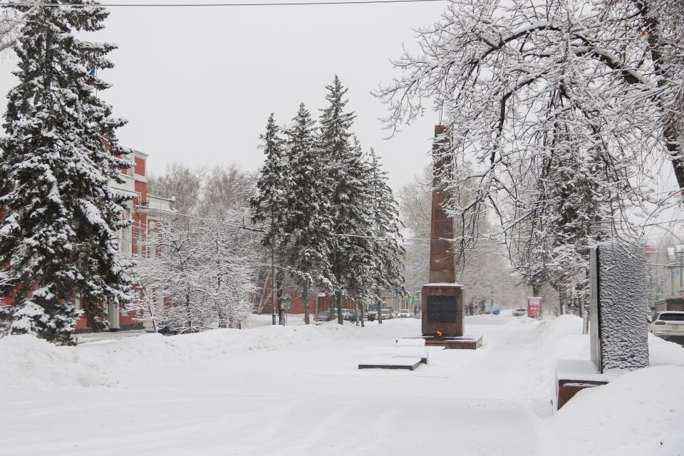    Снегопад в Барнауле. Погода. Источник: Виталий Барабаш