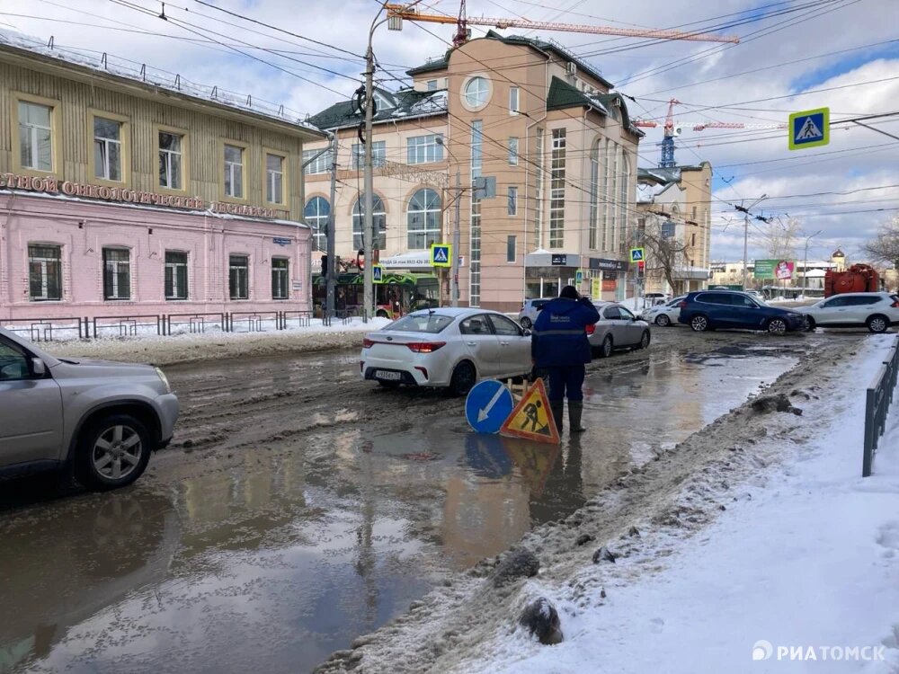    Подтопление улицы Розы Люксембург, © РИА Томск. Никита Гольцов