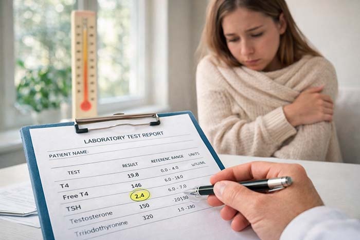 Иногда причина зябкости даже летом — в работе щитовидной железы. Разбираем, какой показатель может это объяснить.